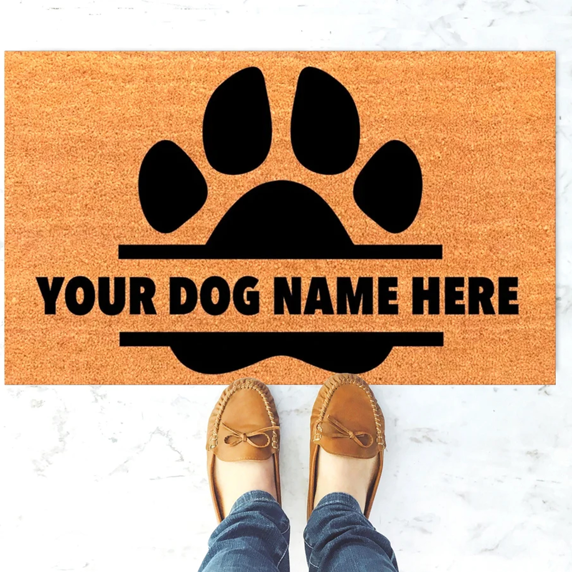 Personalized Custom Pet Name Door Mat No Need To Knock We Know Youre Here Welcome Doormat Monogram Rug Dog Name Pet Owner Gift